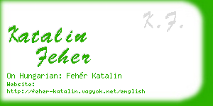 katalin feher business card