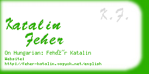 katalin feher business card